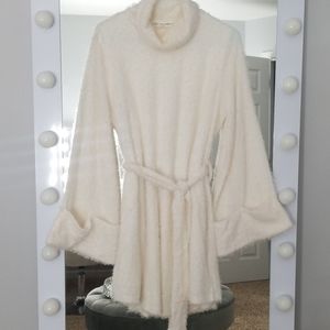 Selfie Leslie soft white turtle neck sweater dress